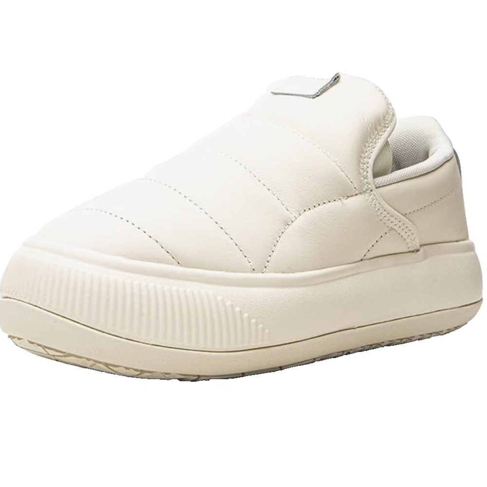 Puma Mayu Leather Slip On‎ Platform Sneakers Cream White Womens 10 UK 7.5 EU 41